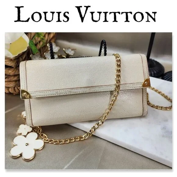 Authentic Louis Vuitton Suhali Leather Wallet Crossbody Conversion W/ Dust Bag - Picture 1 of 17